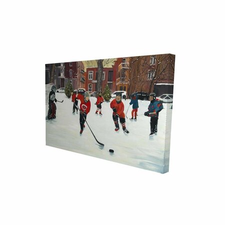 FONDO 12 x 18 in. Young Hockey Players-Print on Canvas FO2777417